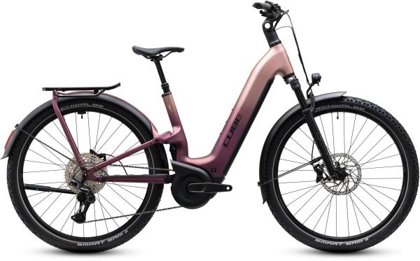 Cube Nuride Hybrid ONE11 HPC SLX 800 mauve'n'black Gr&ouml;&szlig;e: Easy Entry 46 cm