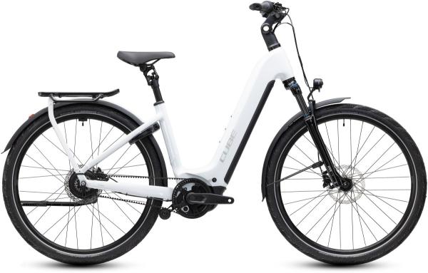 Cube Kathmandu Hybrid Deluxe Pro 800 metallicwhite'n'chrome Gr&ouml;&szlig;e: Easy Entry 50 cm