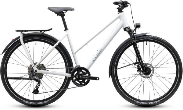 Cube Kathmandu Pro metallicwhite'n'chrome Gr&ouml;&szlig;e: Trapeze 54 cm