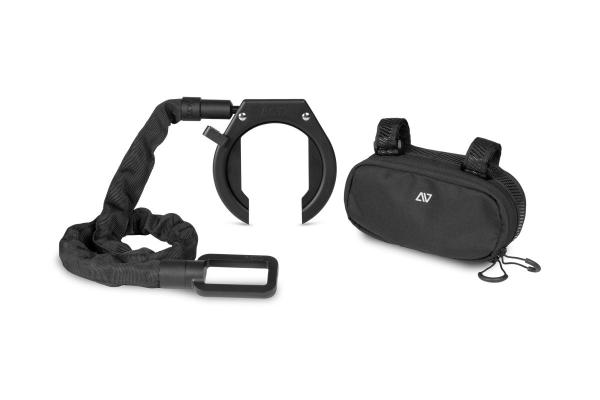 ACID Set Rahmenschloss LATCH 6078 D + Einsteckkette Pro 100 + Zubeh&ouml;rtasche CORVID
