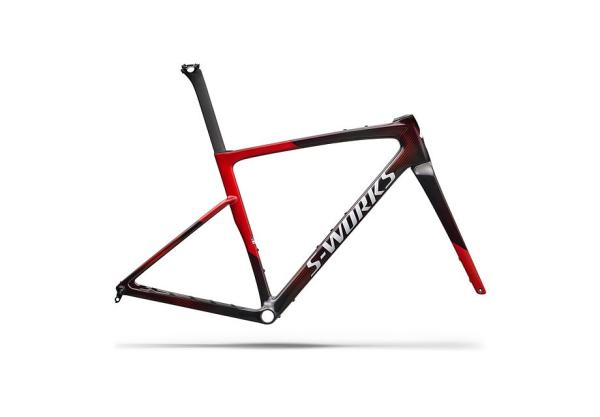Specialized S-Works Crux 5 Frameset - FACT 12r Carbon Cayenne Metallic/Red Tint/White Silver Metallic 56