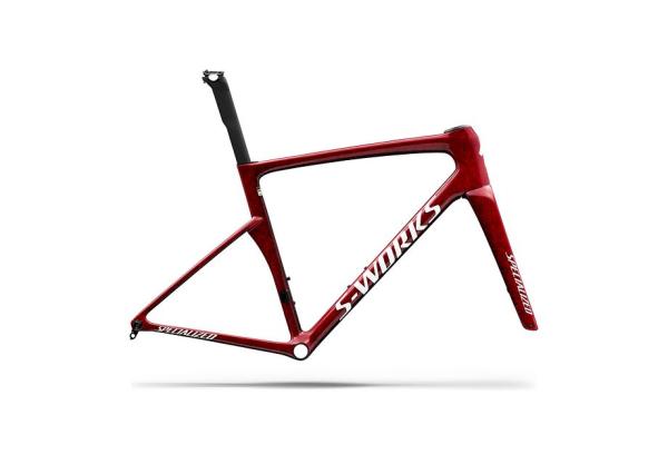 Specialized S-Works Tarmac SL9 Frameset - FACT 12r Carbon GLOSS VIVID RED / TARMAC BLACK / WHITE SILVER METALLIC 54