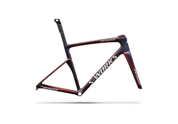 Specialized S-Works Tarmac SL9 Team Replica Frameset - FDJ United - SUEZ SATIN RED TINT / BLUE TINT / RED PEARL 54
