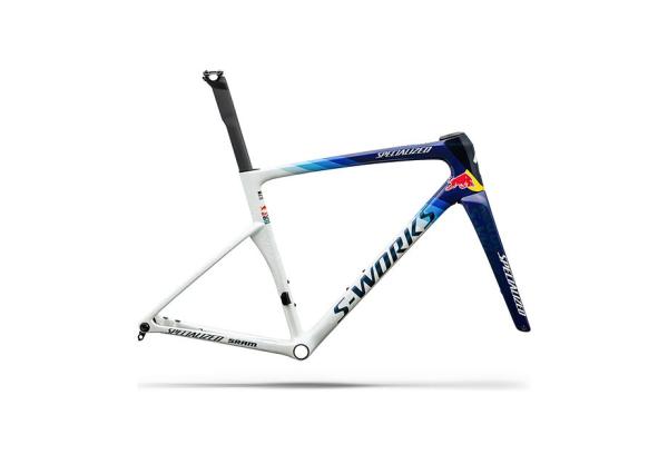 Specialized S-Works Tarmac SL9 Team Replica Frameset - Red Bull - BORA - hansgrohe GLOSS METALLIC WHITE SILVER / DEEP BLUE 58