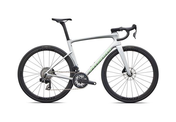 Specialized Tarmac SL9 Expert - SRAM Force AXS GLOSS SILVER DUST / POWDER LIME 44