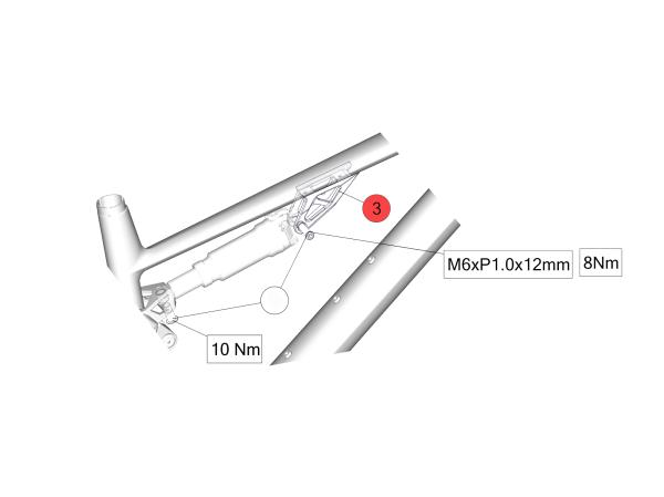 BMC FS / FS LT Top Tube Shock Mount BLACK One Size