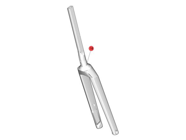 BMC Flat Steerer Fork URS01 ready to paint S / M BLACK One Size