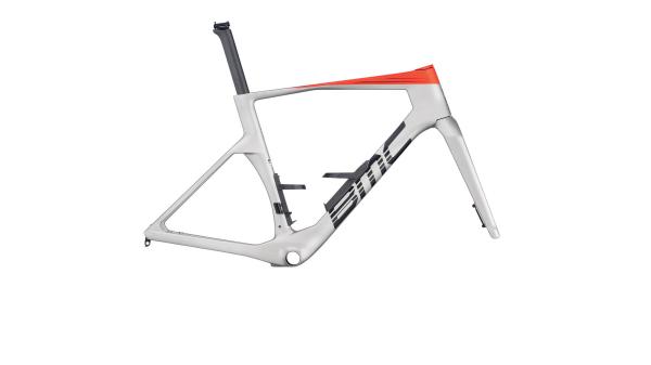 BMC Teammachine R 01 Frameset Arctic Silver / Neon Red 51
