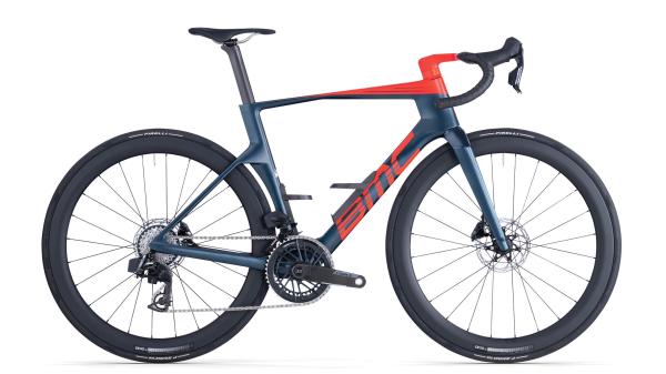 BMC Teammachine R 01 THREE Deep Sea / Neon Red 58