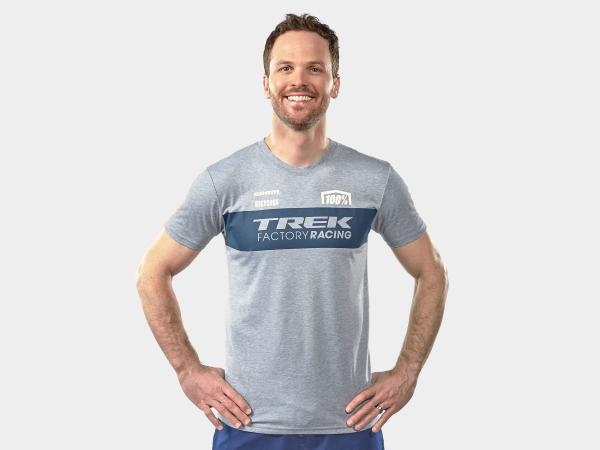 Unbekannt Jersey 100% Tech Tee Short Sleeve Medium Grey/Navy
