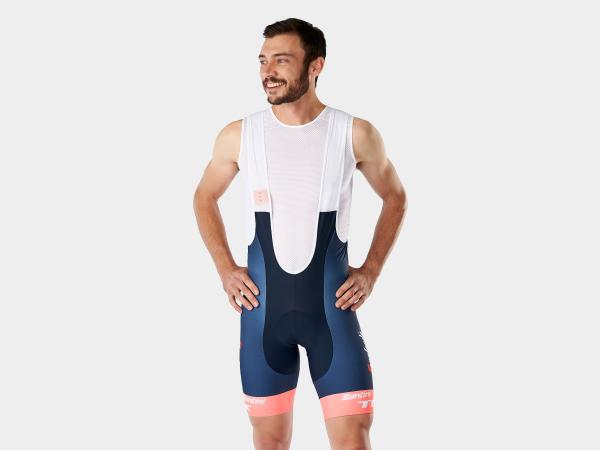 Santini Tr&auml;gershort Santini Trek-Segafredo Replica XL Blue