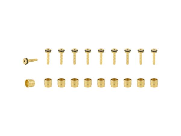 Tektro Brake Part Tektro Olive & Barb Chrome 10 Piece