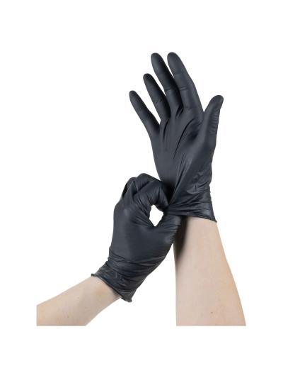 Unbekannt Glove Basic Synguard Nitrile Large Black 100/Box Produktbild 1