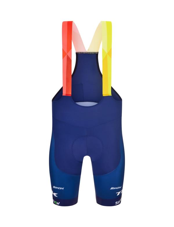 Santini Short Santini Trek Team Bib Small Blue/Yellow