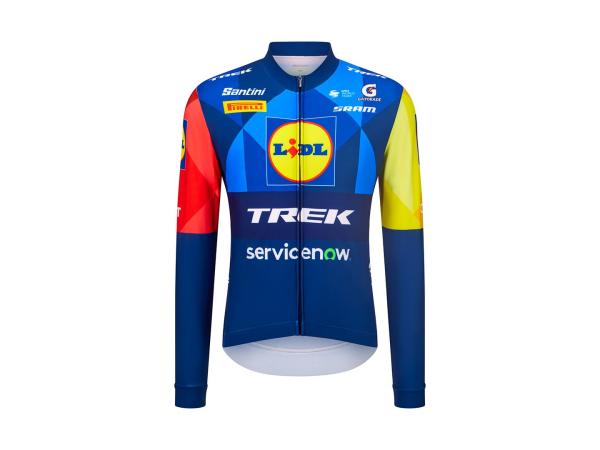 Santini Jersey Santini Trek Race Long Sleeve Medium Blue/Y