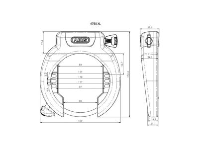 Abus Lock Abus Ring 4750XL R Black Produktbild 1