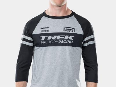 Unbekannt Jersey 100% 3/4 Sleeve Tech Tee Medium Dark Grey/B Produktbild 2